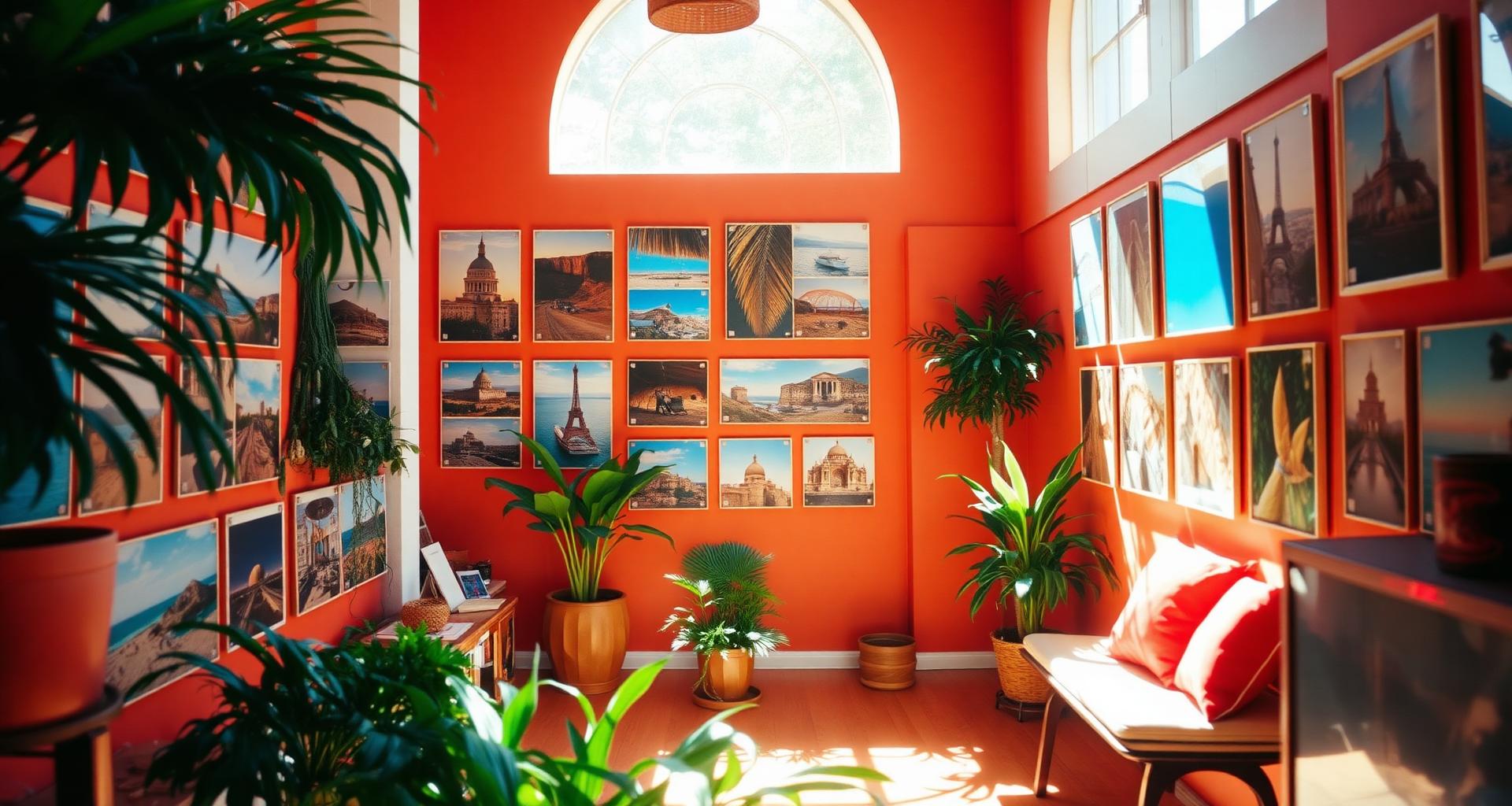 Sunlit travel scene related to 