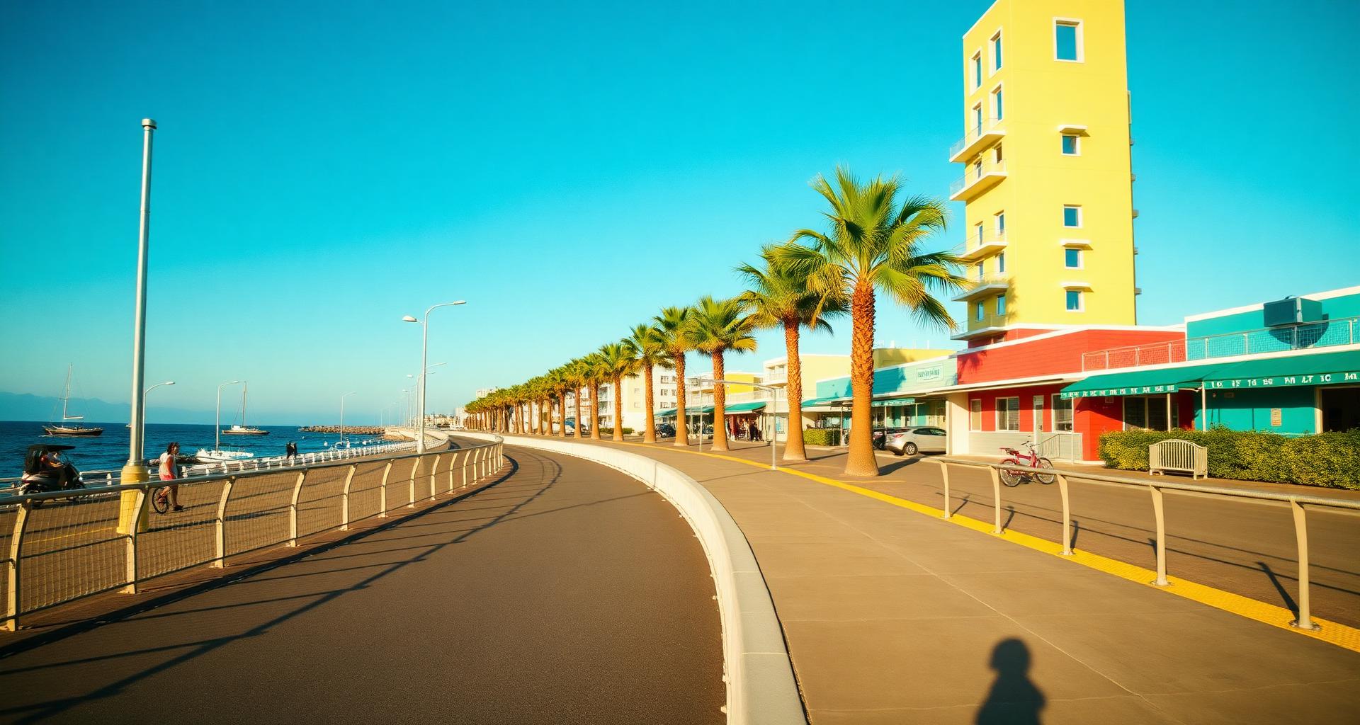 Sunlit travel scene related to 