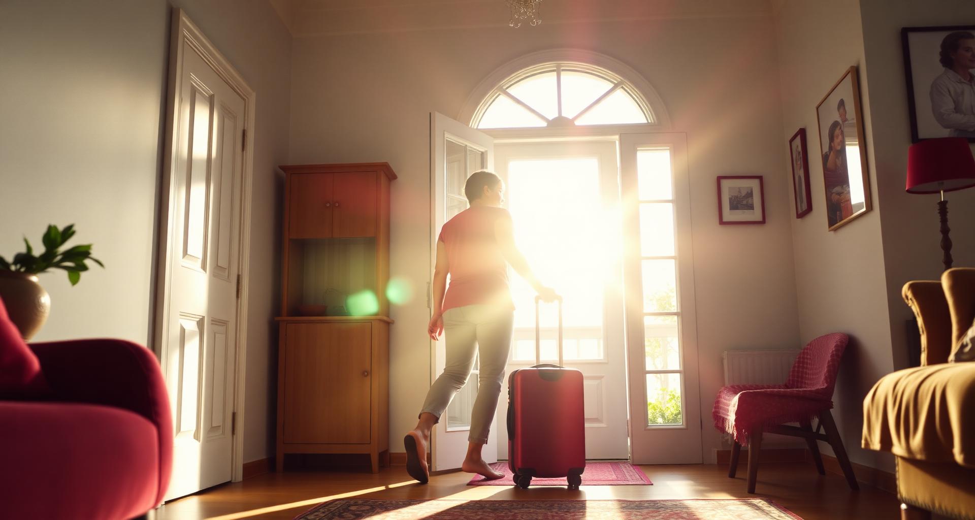 Bright closing travel scene for 