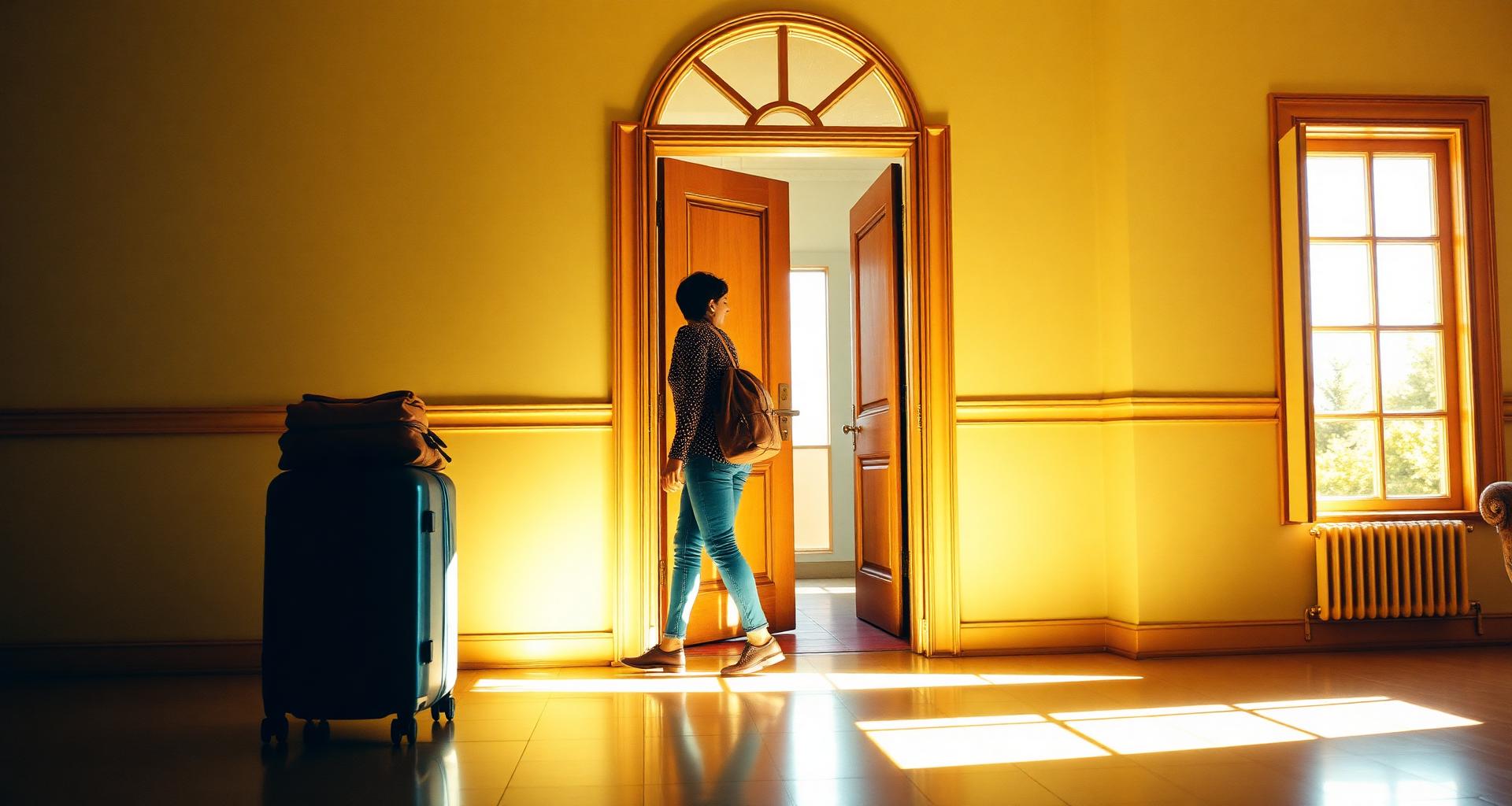 Bright closing travel scene for 