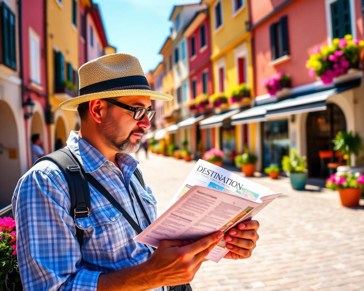Bright editorial travel photograph illustrating 